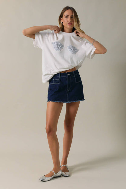 Seashell Crochet Tee