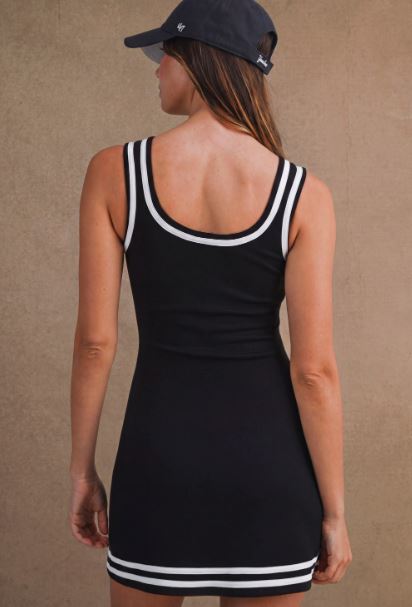Poly Black Scuba Dress