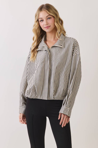 Plaid Cropped Jacket