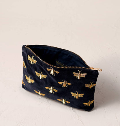 Honey Bee Everyday Pouch: Velvet / Charcoal