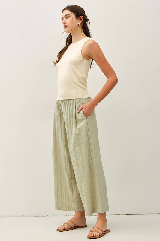 Everyday Crinkle Pants - Sage