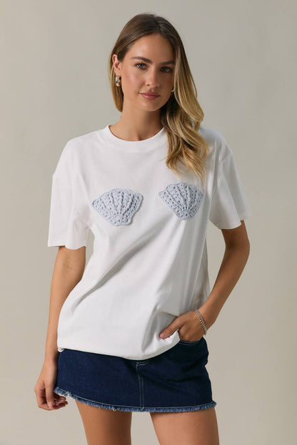 Seashell Crochet Tee