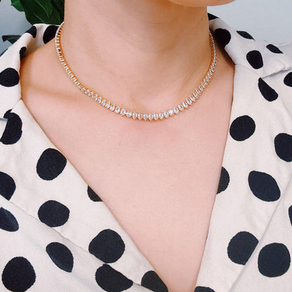 Marquise Tennis Necklace