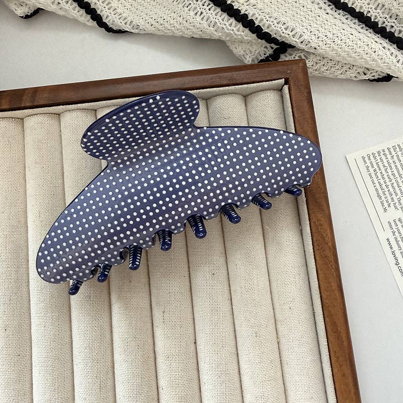 Blue Dots Hair Claw