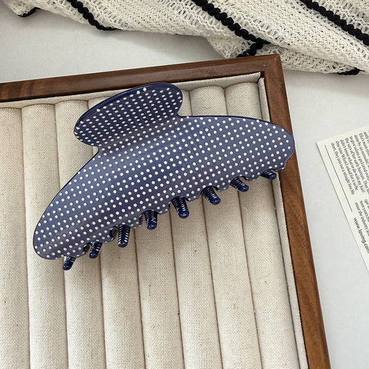 Blue Dots Hair Claw