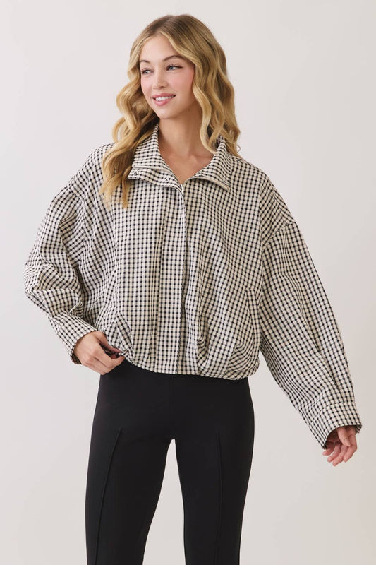 Plaid Cropped Jacket