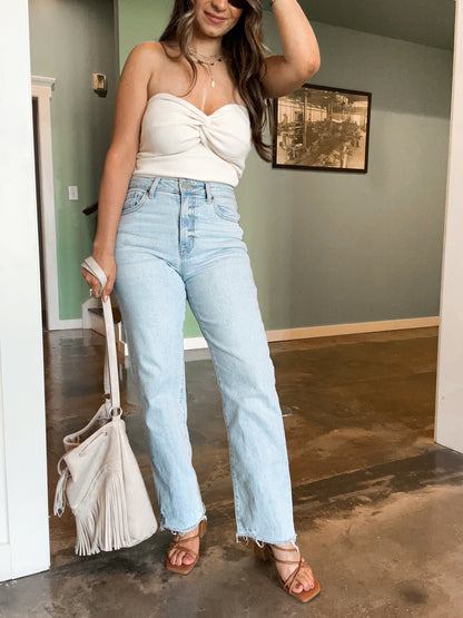 Clean Straight Stretch Jeans