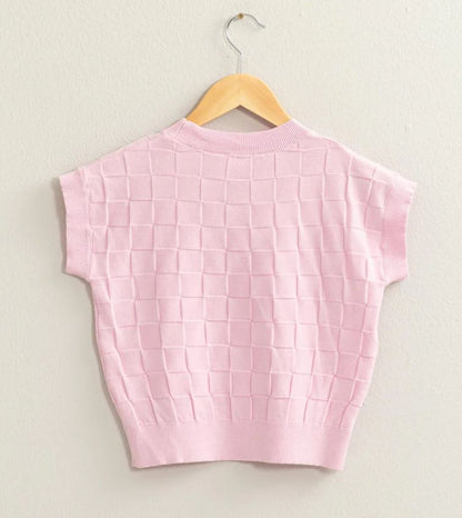 Pink Checkered Top