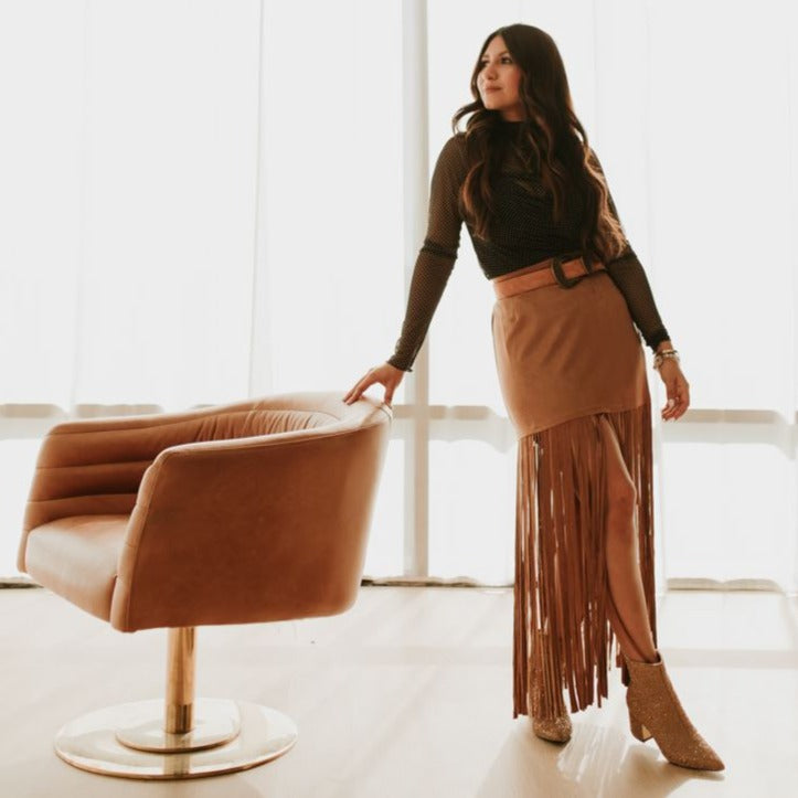 Blessed with Style Fringe Suede Skirt