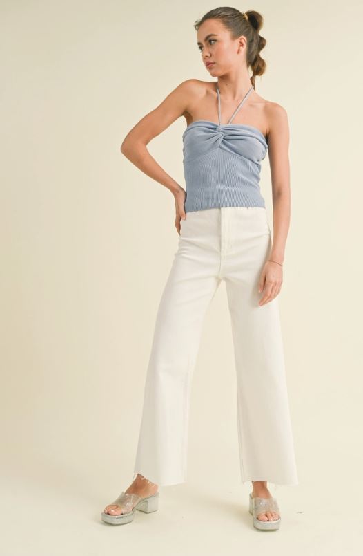 Cream Cloud Wide Leg Denim