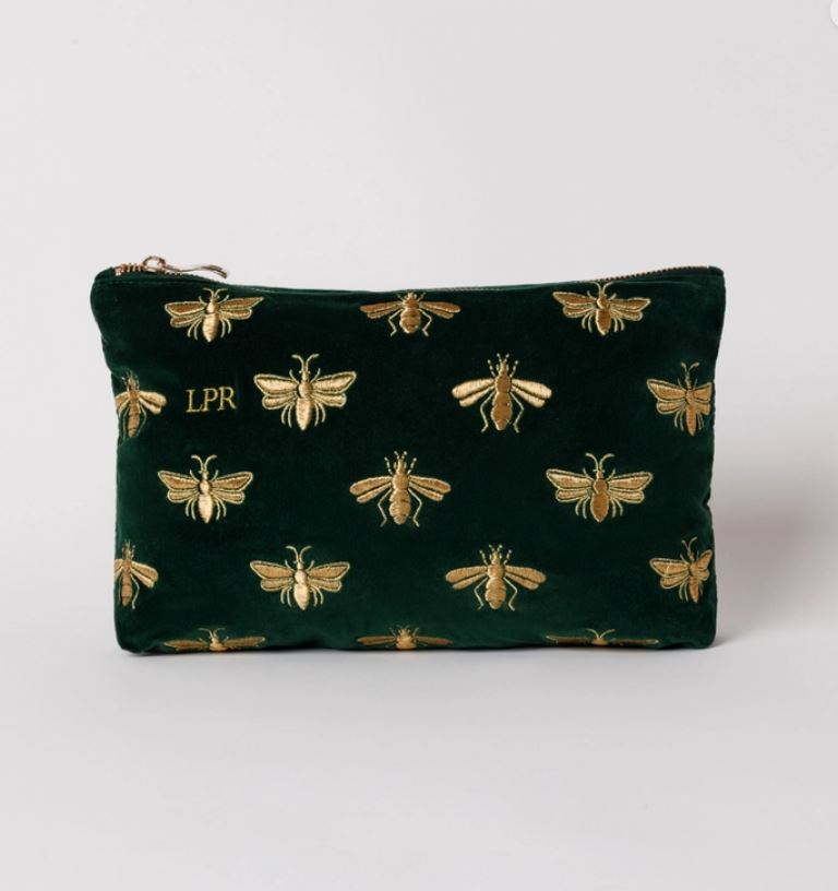 Honey Bee Everyday Pouch - Forest Green