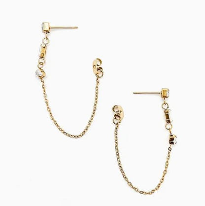 Elison Chain Stud Earrings