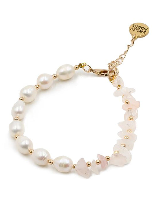 Pearl Rose Quartz Bracelet
