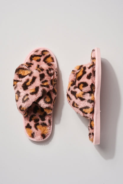 Pink Leopard Slippers